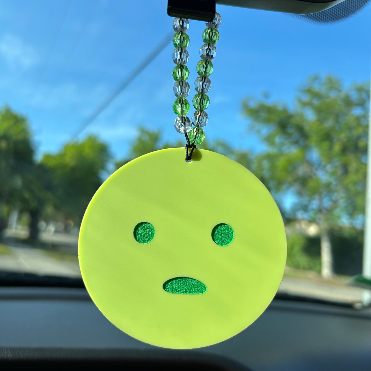 smi ski face car charm