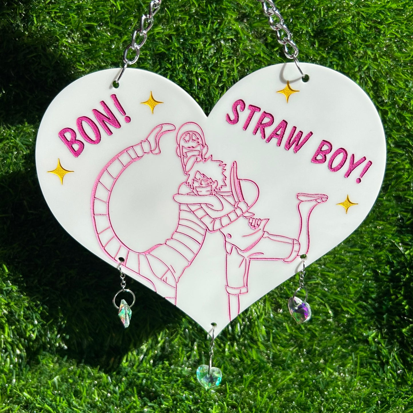 bon & straw boy wall hanging