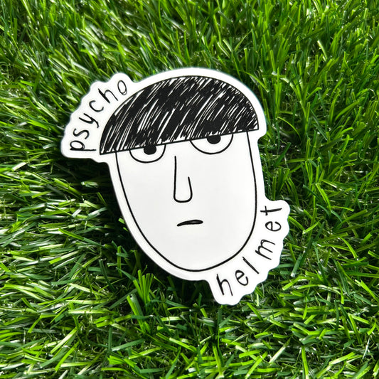 psycho helmet sticker