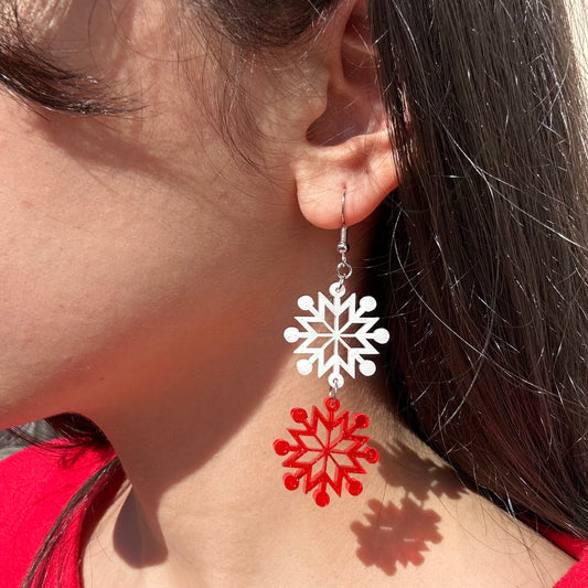 red glitter flakes